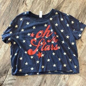 4th of July crop tee